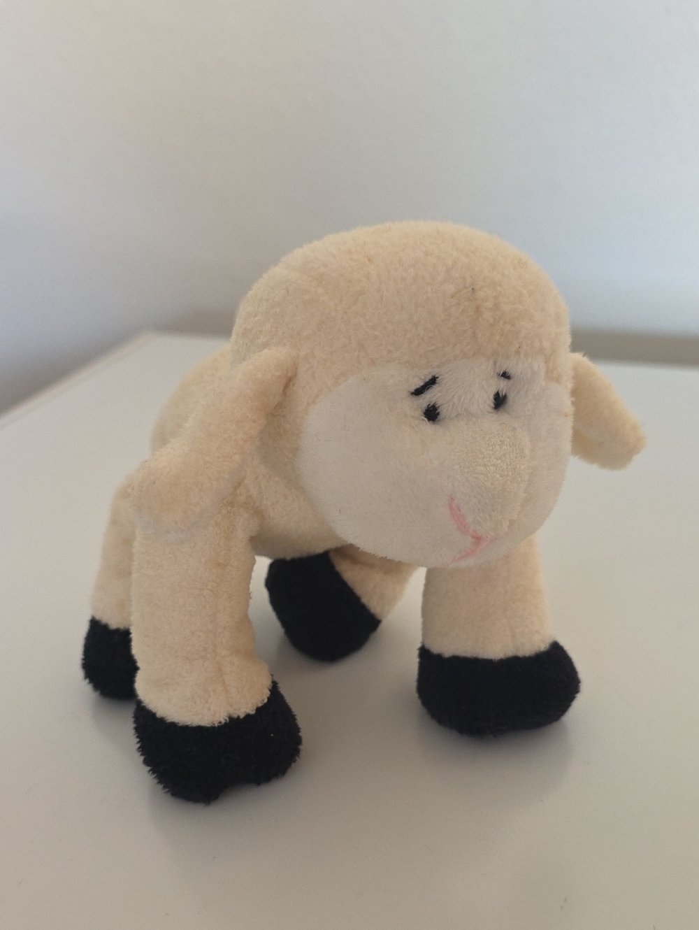 Plush Sheep Stuffed Animal - Cream and Black